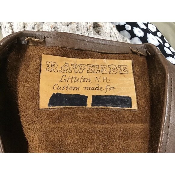 Mens Brown Custom Handmade Rawhide size Small Vest - Picture 3 of 3